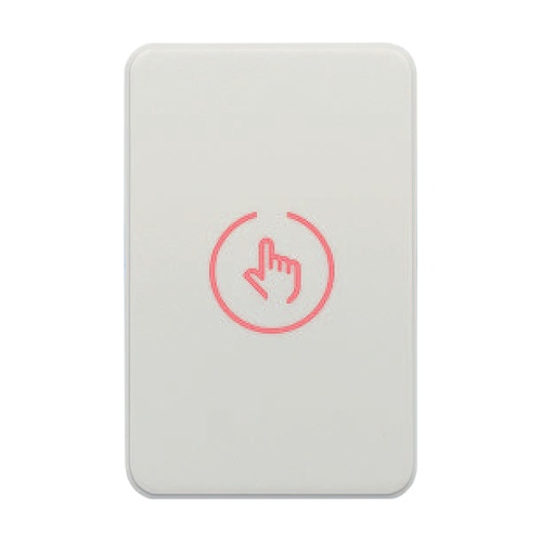 Buton de iesire Touch, plastic alb, montaj aparent, 12-24 Vcc, NO-NC-COM, LED, 86 x 55 mm CSB-86-P1