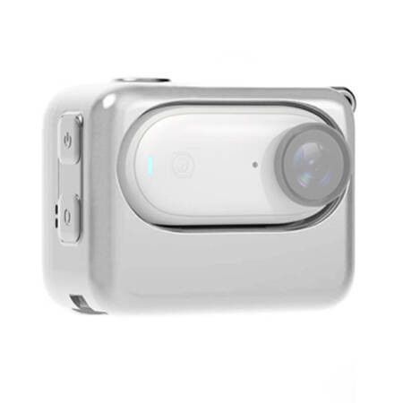Carcasa de incarcare camera PULUZ Husa din silicon pentru Insta360 GO 3 (alb)