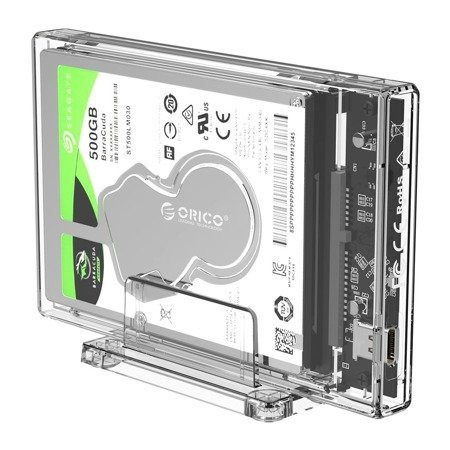 Carcasă HDD externă 2,5 "Orico cu suport, cablu USB-C 3.1 + (USB 3.0 la USB-C)