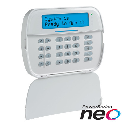 Tastatura LCD alfanumerica + modul wireless , cablata, 128 zone, SERIA NEO - DSC NEO-HS2LCD-RF