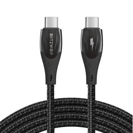 Cablu USB-C la USB-C BlitzWolf BW-FC1, 96W, 5A, 1m (negru)