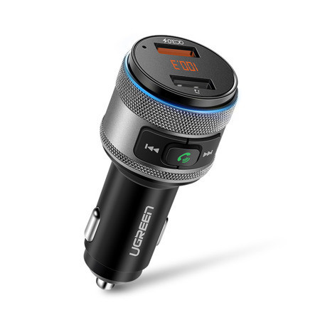 Incarcator auto si transmitator radio Ugreen USB Uxenen 2x Quick Charge 3.0 FM