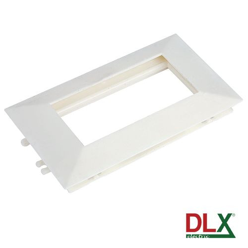 Rama alba cvadrupla pentru aparataj 45x45 mm (8 module) - DLX DLX-102-14