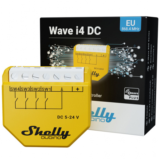 Shelly WAVE i4 DC wireless controler de scena