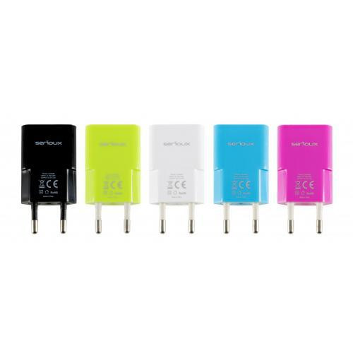 TRAVEL CHARGER SERIOUX 1XUSB 1A 24 PCS