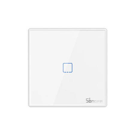 Buton Sonoff T2EU1C-RF 1 canale 433MHz Telecomandă RF alb