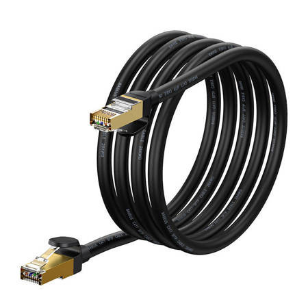 Cablu de rețea Baseus Ethernet RJ45, 10 Gbps, 2 m (negru)