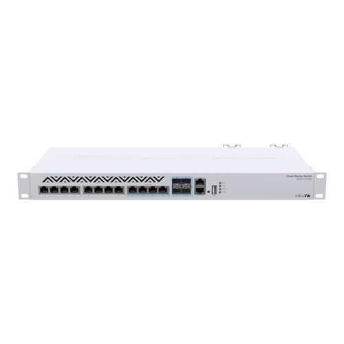 Cloud Router Switch, 8 x 10G Ethernet, 4 x 10G combo RJ45/SFP+, - Mikrotik CRS312-4C+8XG-RM