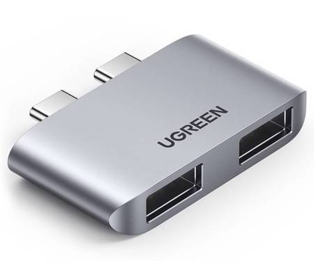 Hub adaptor UGREEN CM413, 2x USB-C la 2x USB 3.1 (gri)