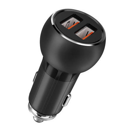 Încărcător auto LDNIO C503Q, 2x USB, QC 3.0, 36W (negru)