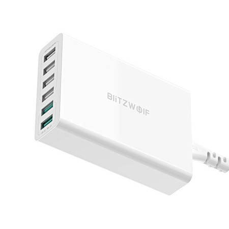 Încărcător Blitzwolf BW-S15 6x USB, QC 3.0, 60 W (alb)
