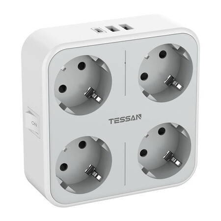 Priză multipla de pereteTessan TS-302-DE-C Resigilat