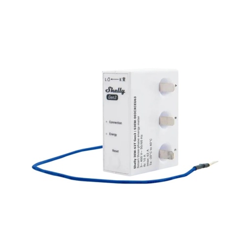 Shelly 3EM-63T Gen3 - Măsurare putere trifazată (WiFi, Bluetooth)
