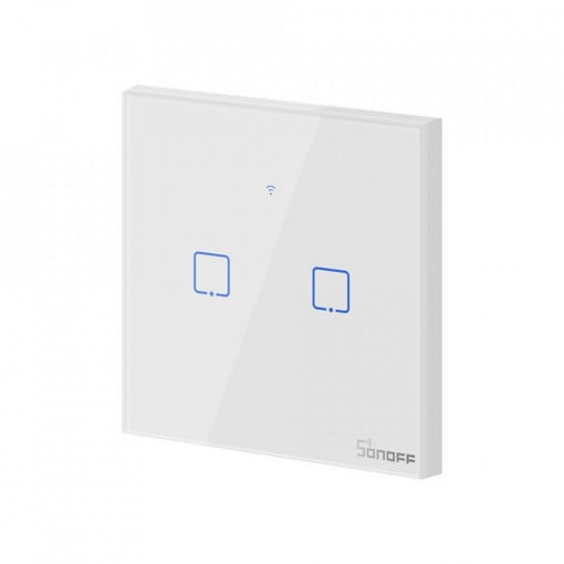 Smart Switch WiFi + RF 433 Sonoff T1 EU TX (2 canale)