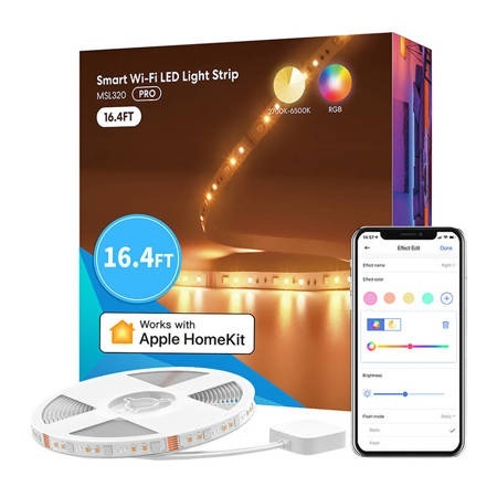 Bandă LED inteligentă Wi-FI cu RGBWW Meross MSL320 (5 metri) HomeKit