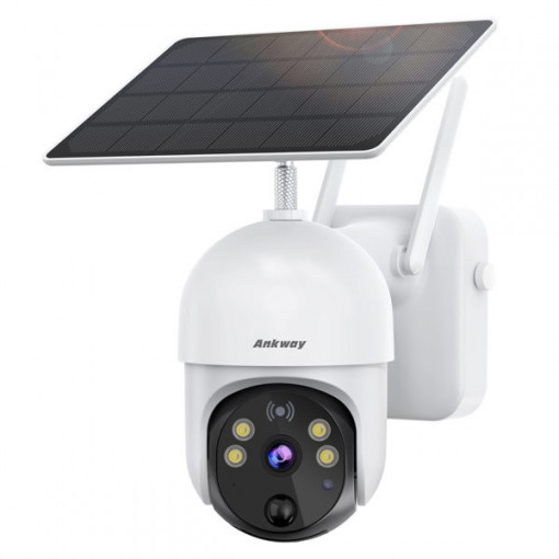 Camera cu panou solar Choetech PTZ 14400mAh alba