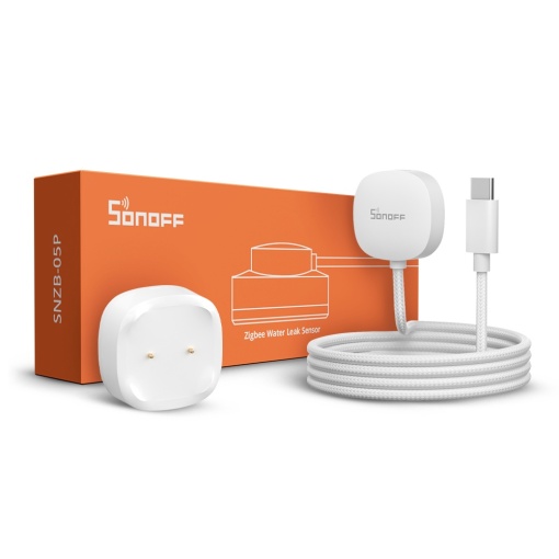 Senzor de scurgeri de apă și cablu de detectare Zigbee Sonoff SNZB-05P