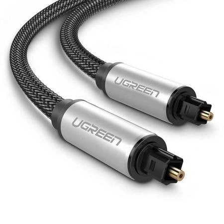 UGREEN AV108 Cablu optic audio Toslink, aluminiu împletit, 2m