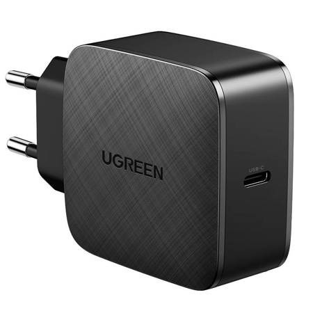 Încărcător rapid EU UGREEN, USB-C 65W, GaN, PD 3.0 (negru)