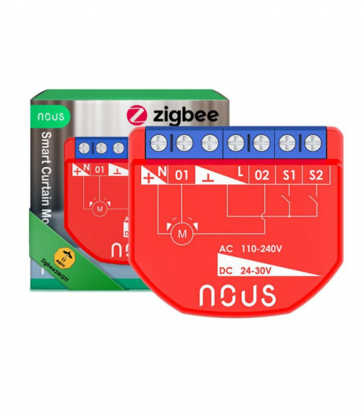 Releu/Comutator pentru cortina/rulouri/usi de garaj NOUS B4Z ZIGBEE
