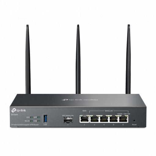 Router VPN, Wi-Fi 6, AX3000, 1 x SFP Gigabit, 5 x RJ45 Gigabit, 1 x USB - TP-Link Omada ER706W