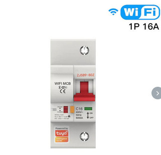 Siguranta Wifi 1P 16A MCB monitorizare consum si protectie la scurtcircuit TUYA