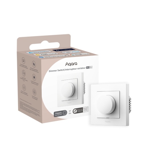 Aqara H2 Dimmer EU, Zigbee + Thread cu cablaj universal, alb