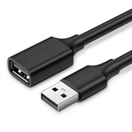 Cablu adaptor Ugreen USB la USB (mama-tata) - 1m negru