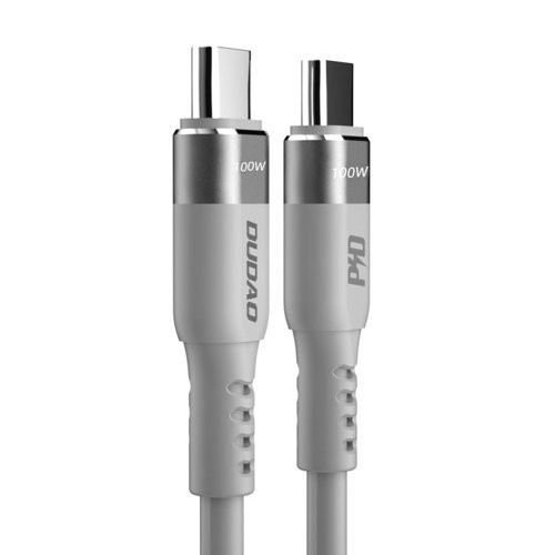 Cablu de date Dudao LC5MAX o 100W PD de tip c la tip c 1m gri