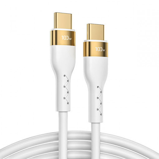 Cablu de încărcare/date Joyroom Silicon Liquid USB Tip C - USB Tip C PD 100W 2m