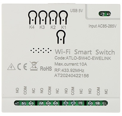 Comutator inteligent cu 4 canale Wi-Fi eWeLink