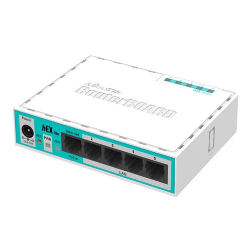 Router hEX Lite, 5 x Fast Ethernet, RouterOS L4 - Mikrotik RB750r2