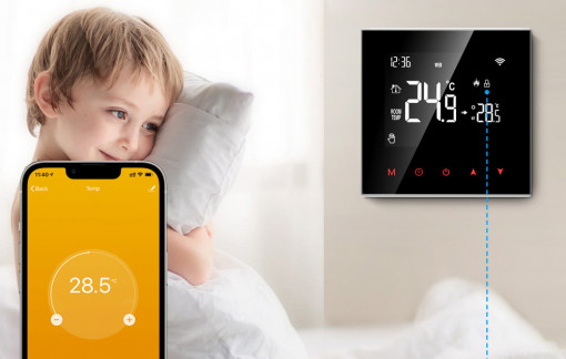 Termostat inteligent de incalzire pentru centrala Avatto ZWT100 3A Zigbee Tuya
