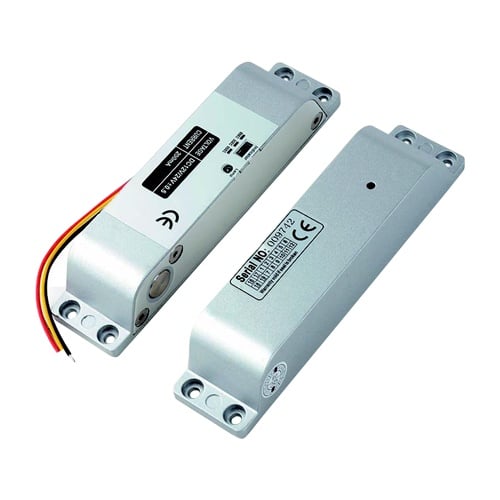 Bolt electric Fail Safe (NC), montaj aparent, 12 Vcc, delay 0-3-6 secunde, monitorizare, 200 x 28 x 39 mm CSL-150NC