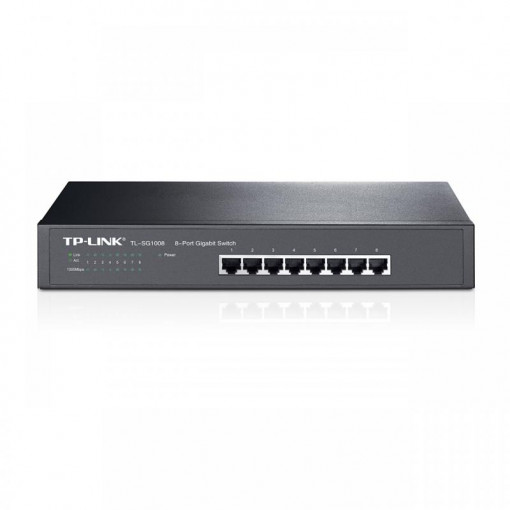 Switch 8 porturi RJ45 Gigabit, Unmanaged, 1U - TP-Link TL-SG1008