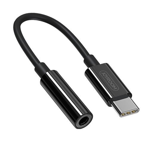 Adaptor pentru căști Joyroom de 3,5 mm mini jack la USB tip C negru