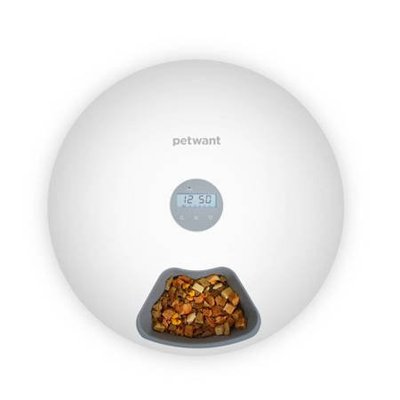 Distribuitor inteligent de alimente PetWant F6 cu 6 compartimente