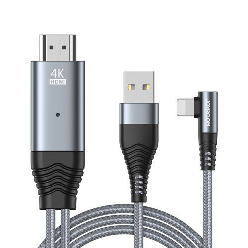Cablu adaptor Joyroom Lightning la HDMI 4K@60Hz cu oglindire gri (SY-35L1)