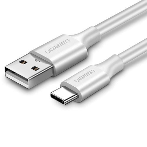 Cablu de date Ugreen USB - de tip C 480 Mbps 3 A 1.5 m alb