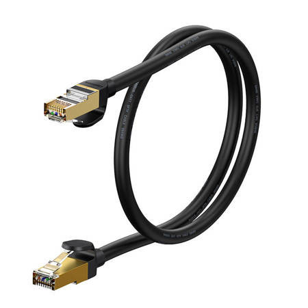 Cablu de rețea Baseus Ethernet RJ45, 10 Gbps, 0,5 m (negru)