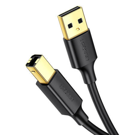 Cablu imprimantă USB 2.0 A-B, placat cu aur UGREEN US135 1.5m (negru)