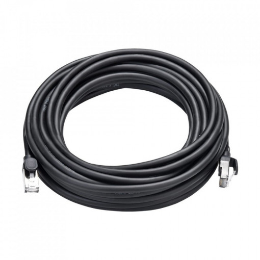 Cablu patchcord Baseus Ethernet RJ45 Cat 6 UTP 1000Mbps 10 m negru (PCWL-J01)