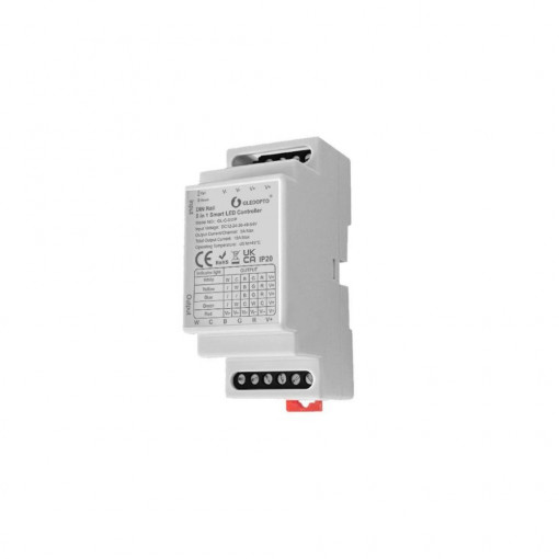 Controller Gledopto GL-C-011P, Zigbee Pro 5-in-1 LED (Zigbee+RF) 12V-54V DC, DIN-rail