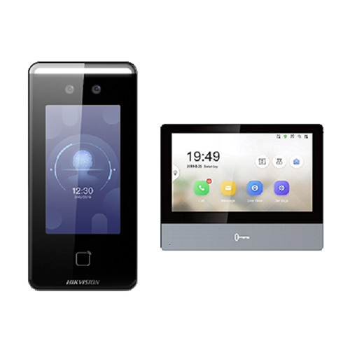Kit videinterfon IP cu recunoastere faciala - Hikvision DS-KIS901-P