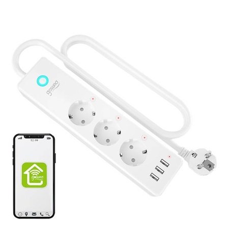 Priza multiplă inteligentă WiFi Gosund P1 PLUS (4x AC schuko, 3x USB-A) Tuya