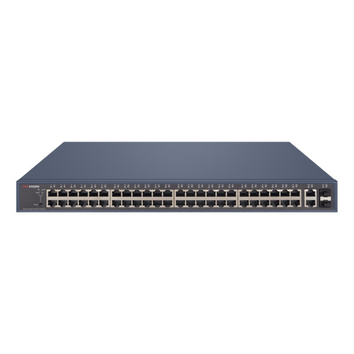 Switch 48 porturi Gigabit PoE, 2 porturi Gigabit RJ45, 2 x SFP, SMART Management - HIKVISION DS-3E1552P-SI