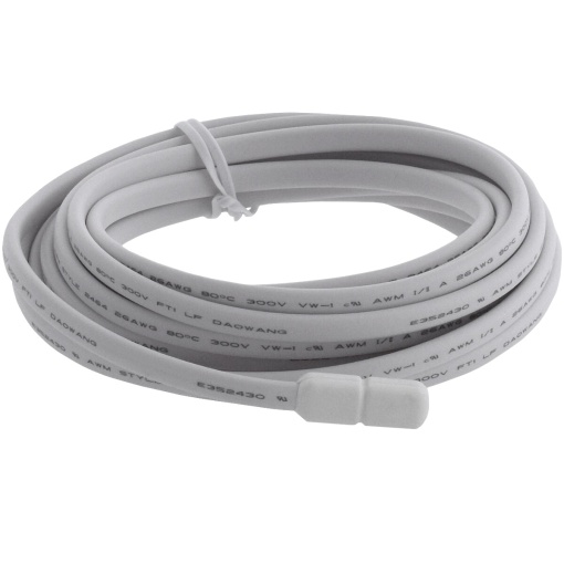 3-meter NTC-10K Ohm Temperature Sensor Perfect for controlling underfloor heating. Suitable for embedding in concrete, etc.