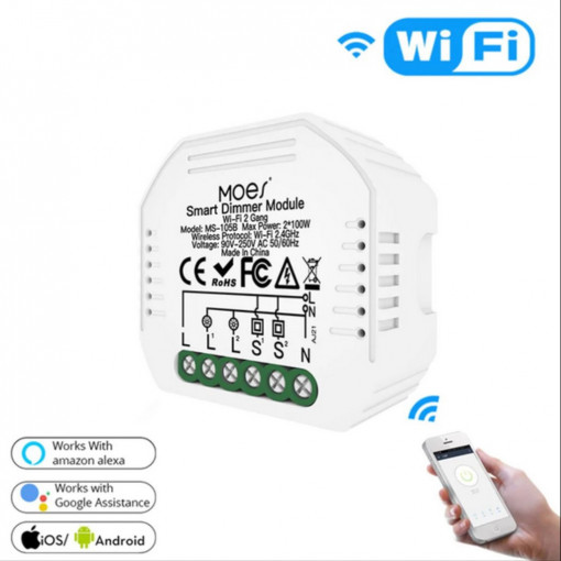 Mini Dimmer dublu TUYA