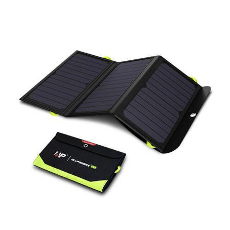 Panou solar / încărcător portabil 21W Allpowers + Powerbank 10000mAh