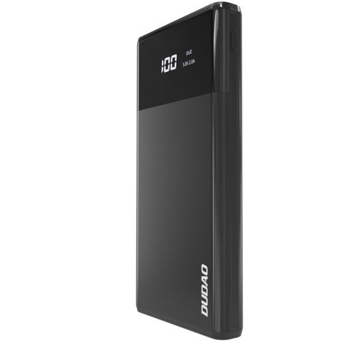 Power bank Dudao 2x USB 10000mAh 2A cu ecran LED negru